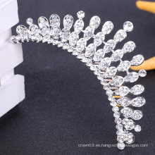 Clara de diamantes de imitación tiara peine peine de boda cristal accesorio